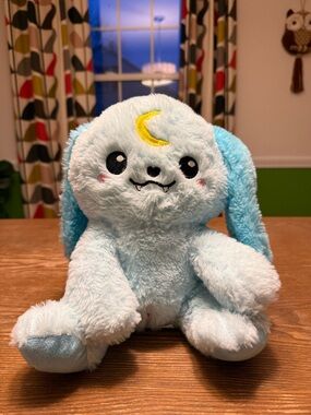 Ploofs Cute N Creepy Emo Eclipse Moon Gothic Stuffed Plush Blue Bunny 10"